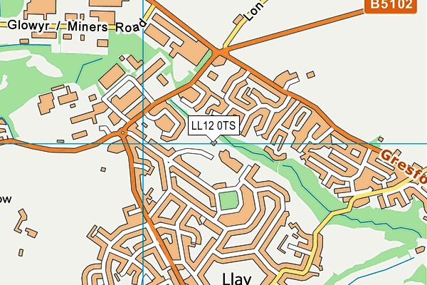 LL12 0TS map - OS VectorMap District (Ordnance Survey)