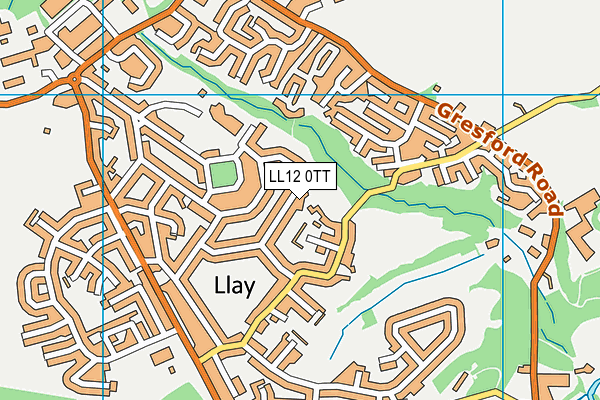 LL12 0TT map - OS VectorMap District (Ordnance Survey)