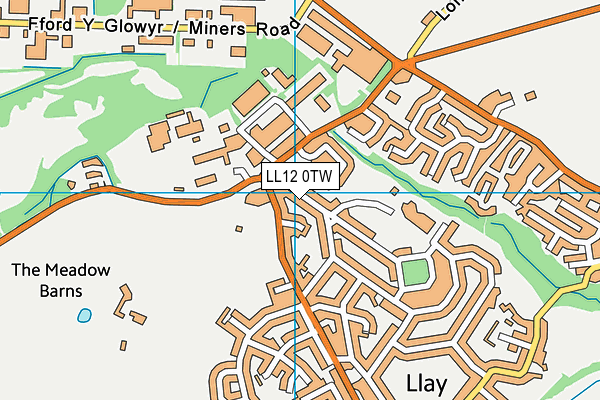 LL12 0TW map - OS VectorMap District (Ordnance Survey)