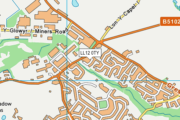 LL12 0TY map - OS VectorMap District (Ordnance Survey)