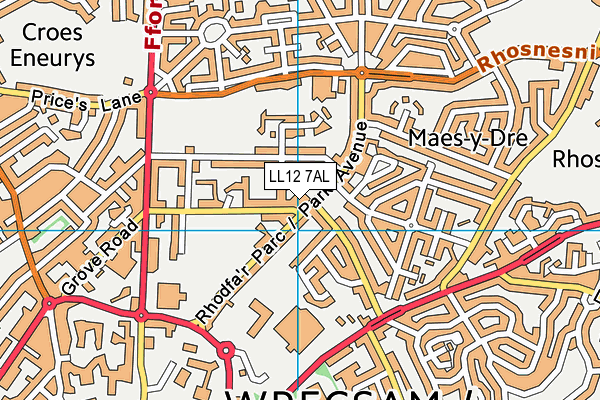 LL12 7AL map - OS VectorMap District (Ordnance Survey)