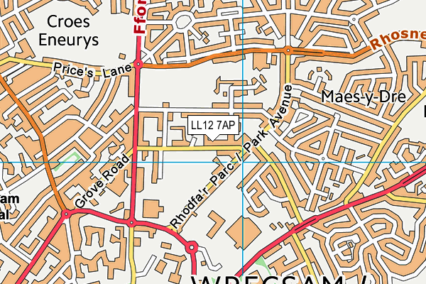 LL12 7AP map - OS VectorMap District (Ordnance Survey)