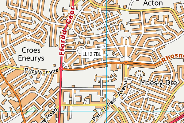 LL12 7BL map - OS VectorMap District (Ordnance Survey)