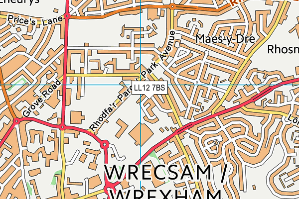 LL12 7BS map - OS VectorMap District (Ordnance Survey)