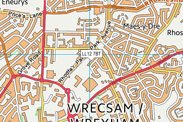 LL12 7BT map - OS VectorMap District (Ordnance Survey)