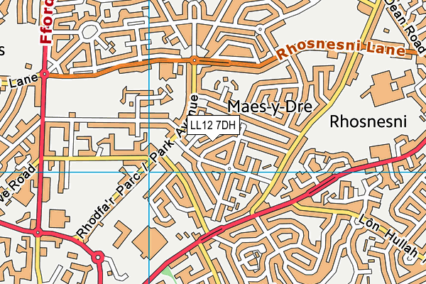 LL12 7DH map - OS VectorMap District (Ordnance Survey)
