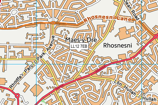 LL12 7EB map - OS VectorMap District (Ordnance Survey)