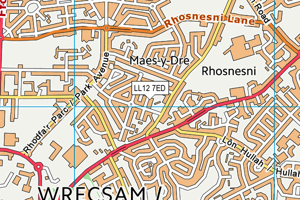 LL12 7ED map - OS VectorMap District (Ordnance Survey)