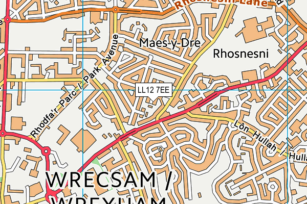 LL12 7EE map - OS VectorMap District (Ordnance Survey)