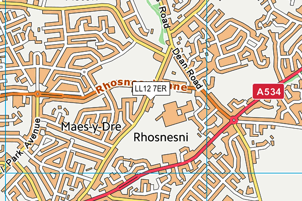 LL12 7ER map - OS VectorMap District (Ordnance Survey)