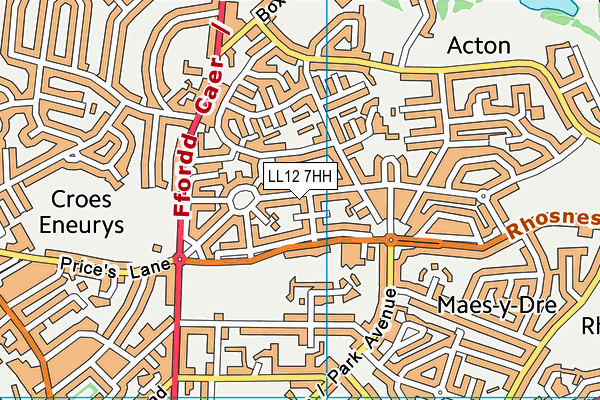 LL12 7HH map - OS VectorMap District (Ordnance Survey)