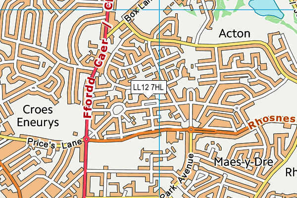 LL12 7HL map - OS VectorMap District (Ordnance Survey)