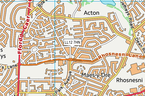 LL12 7HN map - OS VectorMap District (Ordnance Survey)