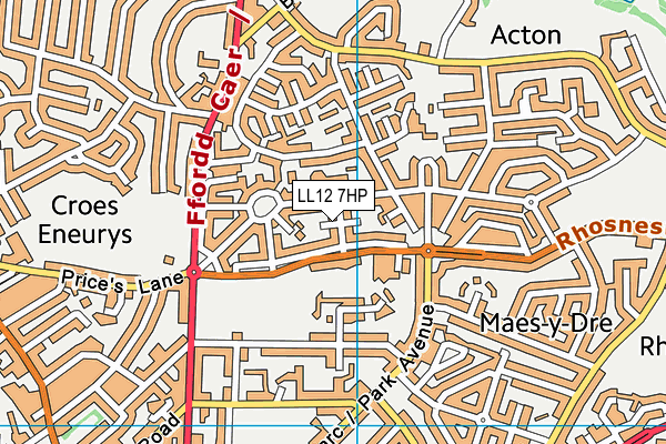 LL12 7HP map - OS VectorMap District (Ordnance Survey)