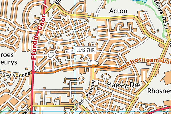 LL12 7HR map - OS VectorMap District (Ordnance Survey)