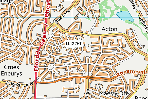 LL12 7HT map - OS VectorMap District (Ordnance Survey)
