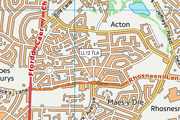 LL12 7LA map - OS VectorMap District (Ordnance Survey)