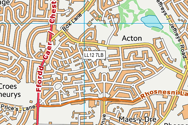 LL12 7LB map - OS VectorMap District (Ordnance Survey)
