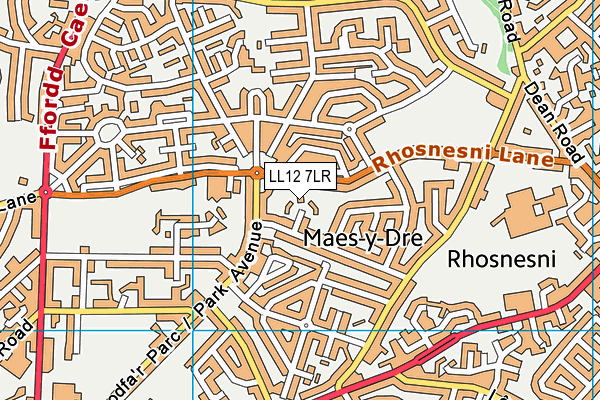LL12 7LR map - OS VectorMap District (Ordnance Survey)