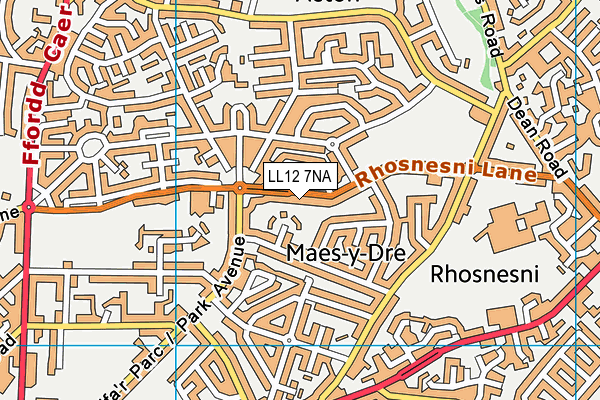 LL12 7NA map - OS VectorMap District (Ordnance Survey)