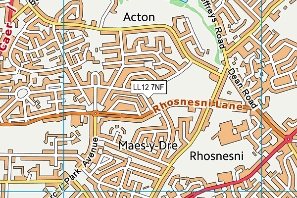 LL12 7NF map - OS VectorMap District (Ordnance Survey)