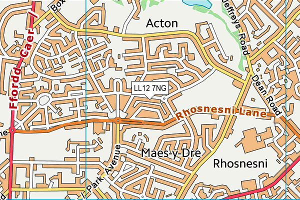 LL12 7NG map - OS VectorMap District (Ordnance Survey)
