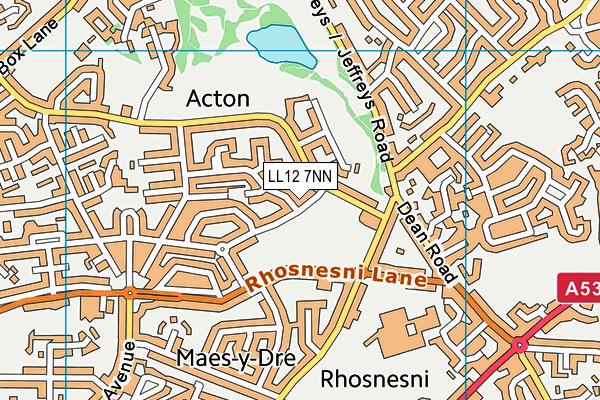 LL12 7NN map - OS VectorMap District (Ordnance Survey)
