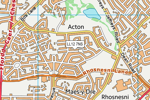 LL12 7NS map - OS VectorMap District (Ordnance Survey)