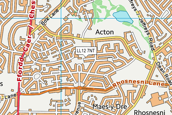 LL12 7NT map - OS VectorMap District (Ordnance Survey)