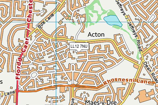 LL12 7NU map - OS VectorMap District (Ordnance Survey)