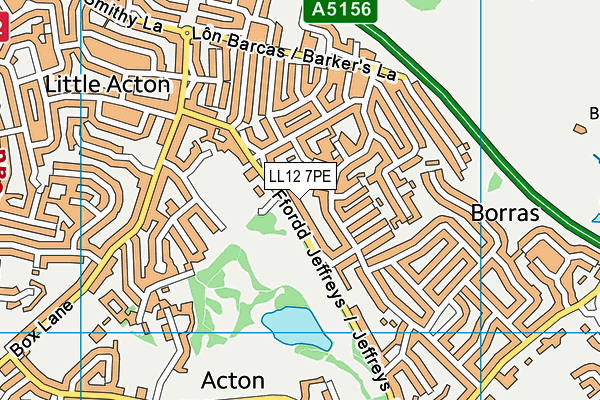 LL12 7PE map - OS VectorMap District (Ordnance Survey)