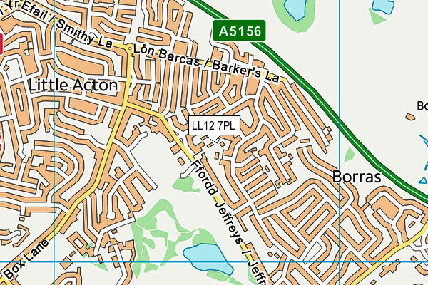 LL12 7PL map - OS VectorMap District (Ordnance Survey)