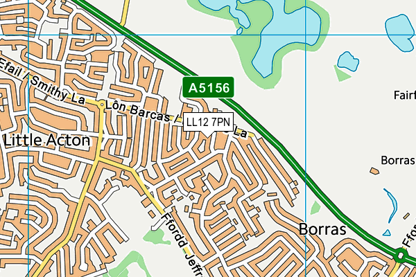 LL12 7PN map - OS VectorMap District (Ordnance Survey)