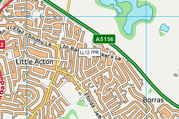 LL12 7PR map - OS VectorMap District (Ordnance Survey)