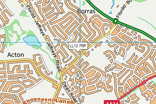 LL12 7RP map - OS VectorMap District (Ordnance Survey)