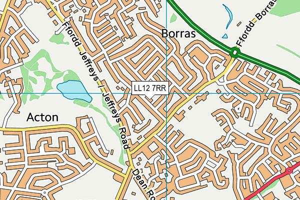 LL12 7RR map - OS VectorMap District (Ordnance Survey)