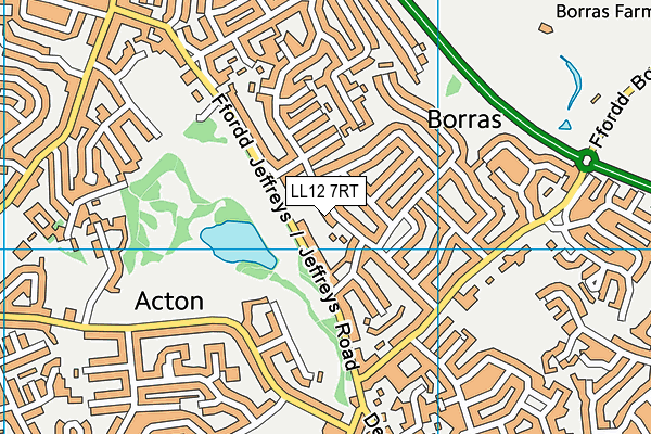 LL12 7RT map - OS VectorMap District (Ordnance Survey)