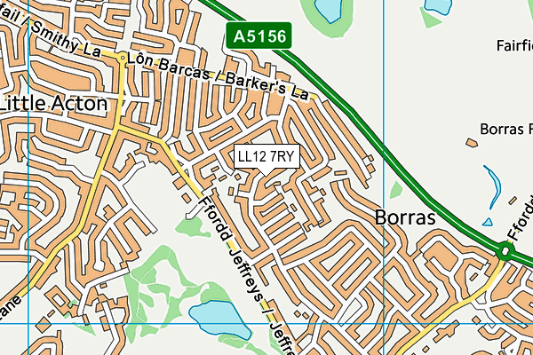 LL12 7RY map - OS VectorMap District (Ordnance Survey)