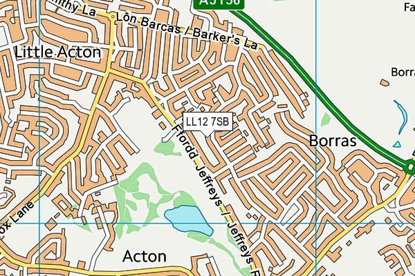 LL12 7SB map - OS VectorMap District (Ordnance Survey)