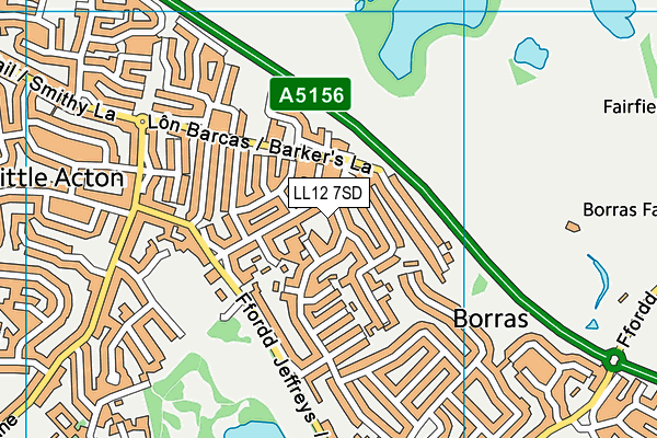 LL12 7SD map - OS VectorMap District (Ordnance Survey)