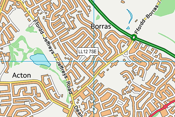 LL12 7SE map - OS VectorMap District (Ordnance Survey)