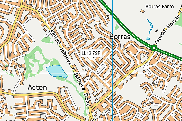 LL12 7SF map - OS VectorMap District (Ordnance Survey)