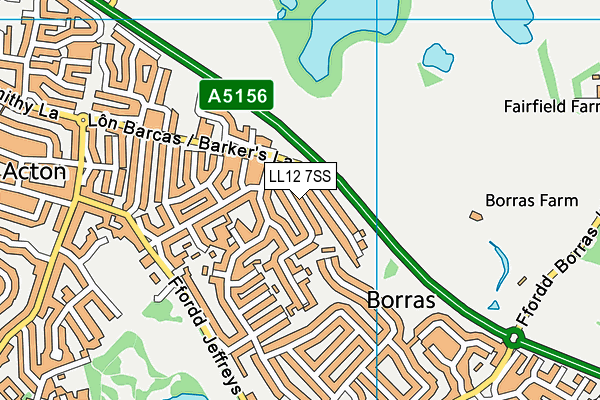 LL12 7SS map - OS VectorMap District (Ordnance Survey)