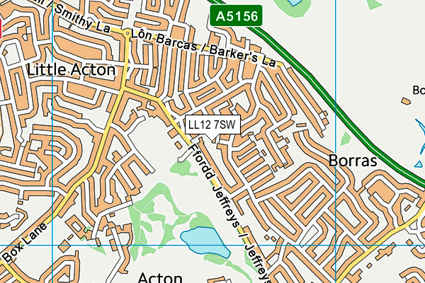 LL12 7SW map - OS VectorMap District (Ordnance Survey)