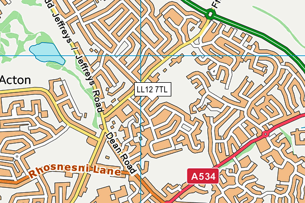 LL12 7TL map - OS VectorMap District (Ordnance Survey)