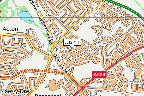 LL12 7TT map - OS VectorMap District (Ordnance Survey)
