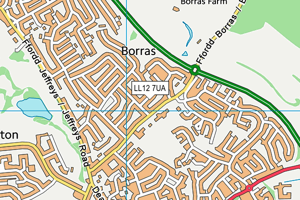 LL12 7UA map - OS VectorMap District (Ordnance Survey)