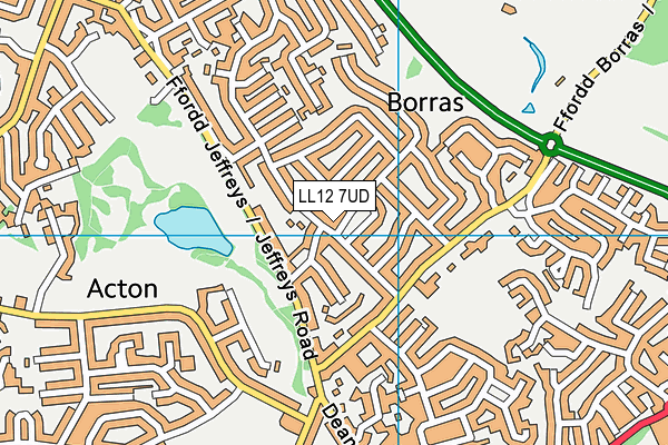 LL12 7UD map - OS VectorMap District (Ordnance Survey)