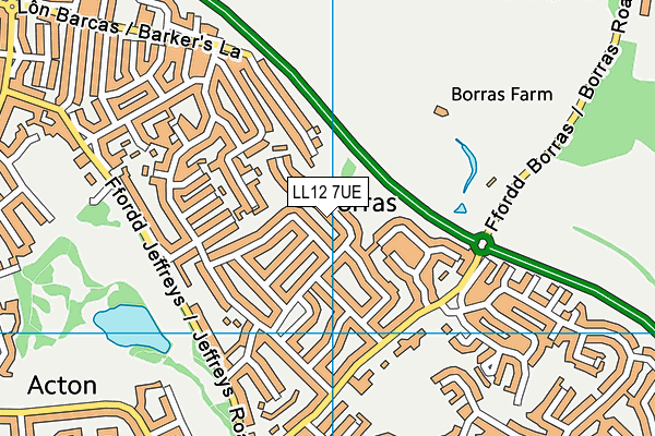 LL12 7UE map - OS VectorMap District (Ordnance Survey)