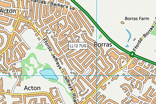 LL12 7UG map - OS VectorMap District (Ordnance Survey)